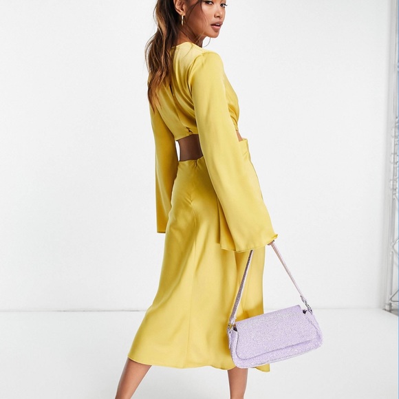 Yellow ASOS Midi Dress - Picture 2 of 4